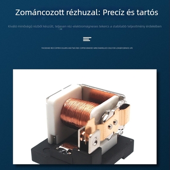 Négyérintéses NO autórelé, 12V 40A, ventilátorokhoz és klímaberendezésekhez, kábelezett csatlakozóval
