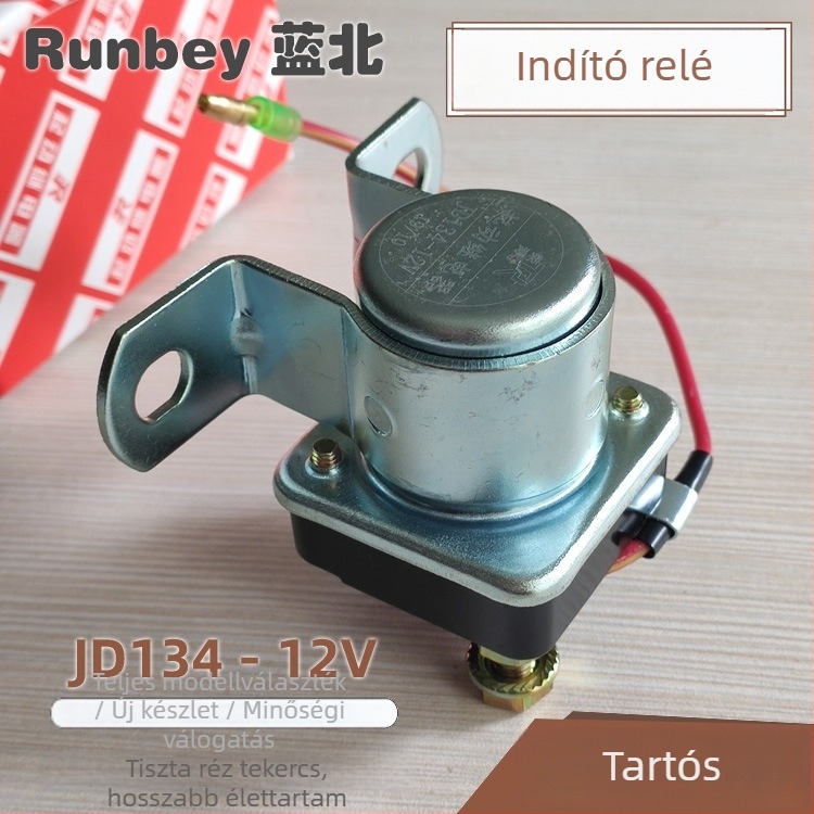 JD134/JD234 indító relé háromkerekű traktorhoz, 12V/24V, kompatibilis a Dongfeng Cummins 153-zal