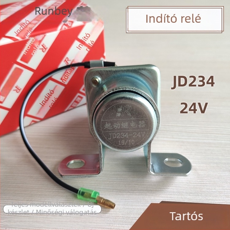 JD134/JD234 indító relé háromkerekű traktorhoz, 12V/24V, kompatibilis a Dongfeng Cummins 153-zal