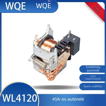 WQE Autóipari kompakt relé WL4120 – európai szabványú nagy teljesítményű PCB ezüstözött csatlakozók