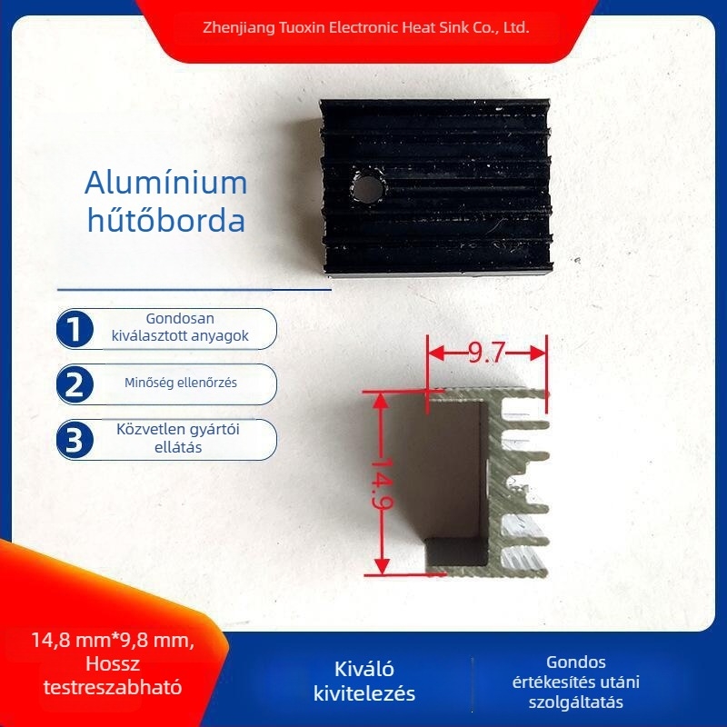 Alumínium profilú hűtőbord LED utcai világításhoz, elektronikus hűtőmodul