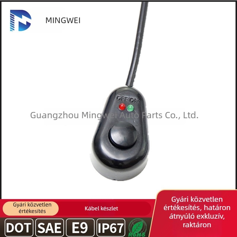 MW-JP042 LED munkalámpa kapcsolóval, 1:2 kábelköteg autóhoz, relé a teherautó világításához