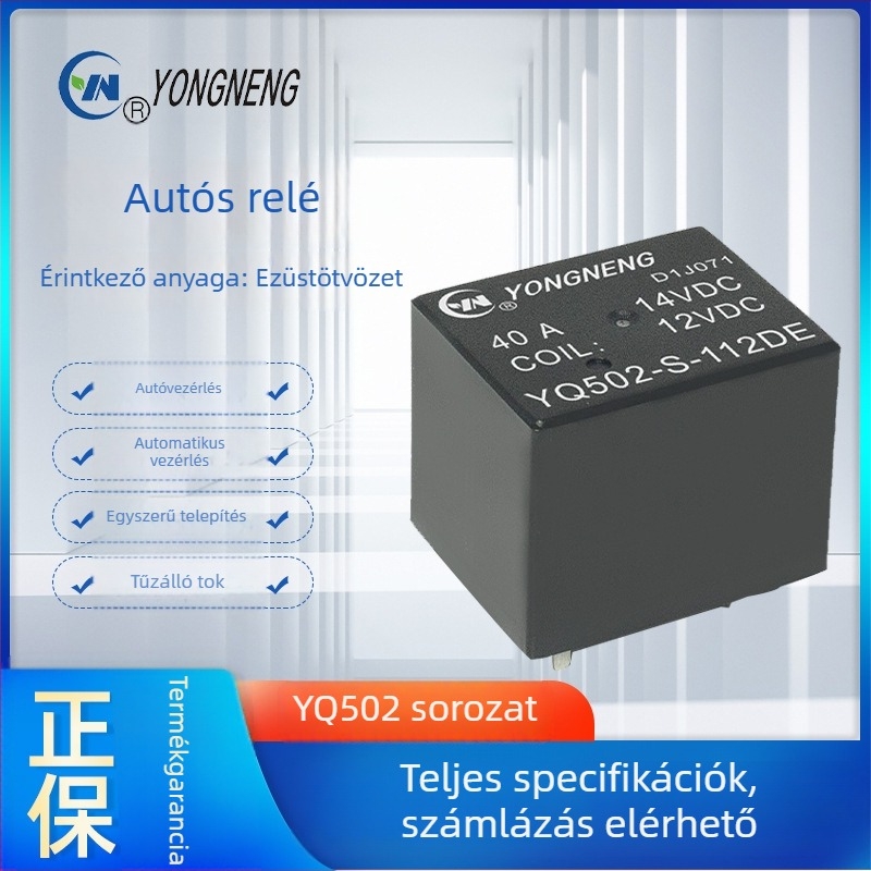 Yongneng YQ502 sorozat autórelé, 40A, 1.6W