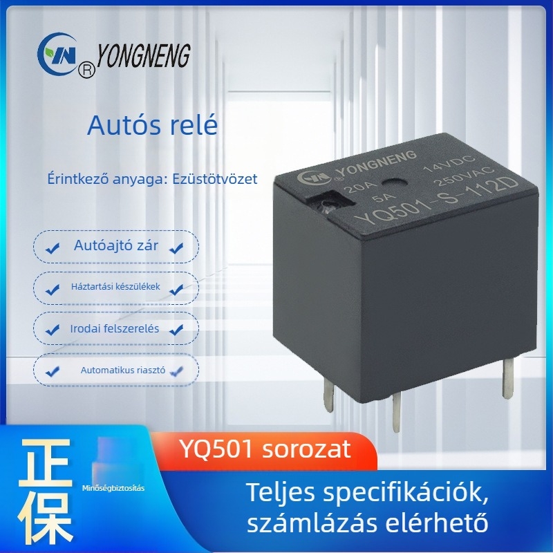 Yongneng YQ502 sorozat autórelé, 40A, 1.6W