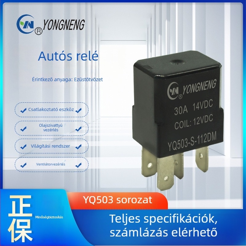 Yongneng YQ502 sorozat autórelé, 40A, 1.6W