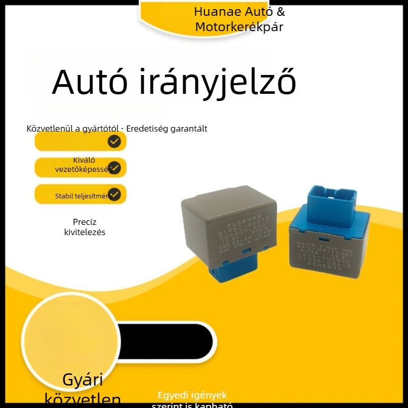 LED index-relé autóhoz és motorkerékpárhoz, 12V, 8 tűs, 81980-46010