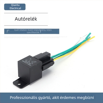 JD2912-1Z-24VDC relé vezetékes csatlakozóval, 40A, 12V, műanyag hátlappal autómodifikációhoz