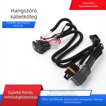 12V DC autóklaxon huzalozási készlet relével