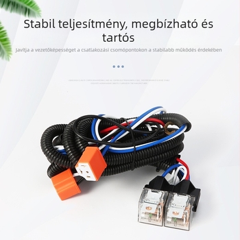 12V/24V autó fényszóró erősítő kábel H4 – közel- és távoli fény erősítéséhez