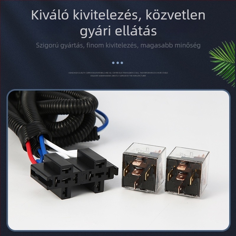 12V/24V autó fényszóró erősítő kábel H4 – közel- és távoli fény erősítéséhez