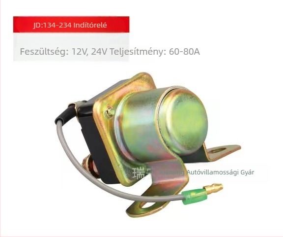 JD134/JD234 dízelgenerátor készlet tartozékai: indító motor és indító relé 12V/24V