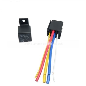 Autó relé aljzat, 80A, 12V/24V, 4‑pin és 5‑pin, normálisan nyitott és normálisan zárt, JD2912