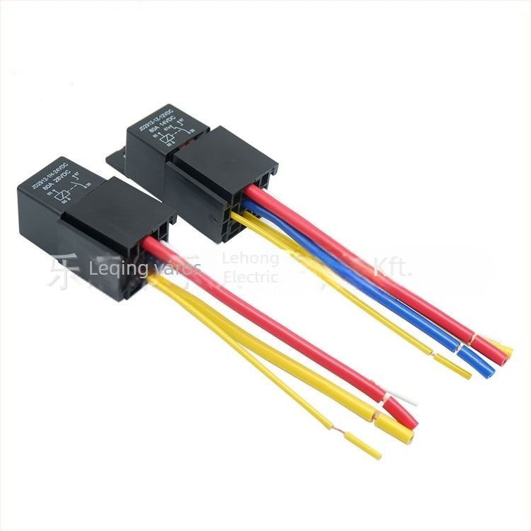 Autó relé aljzat, 80A, 12V/24V, 4‑pin és 5‑pin, normálisan nyitott és normálisan zárt, JD2912