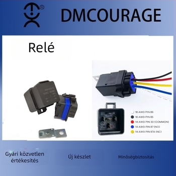 Autó relé 30A/40A 12V, tömített csatlakozó