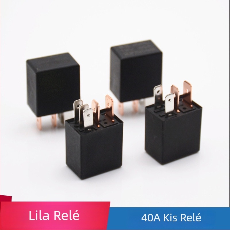 Autó relé 12V/24V, 40A, lila