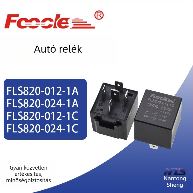 FLS820-012-1C HFV4 és 4FLS820-012-1A helyettesítő, 12V/24V autórelé