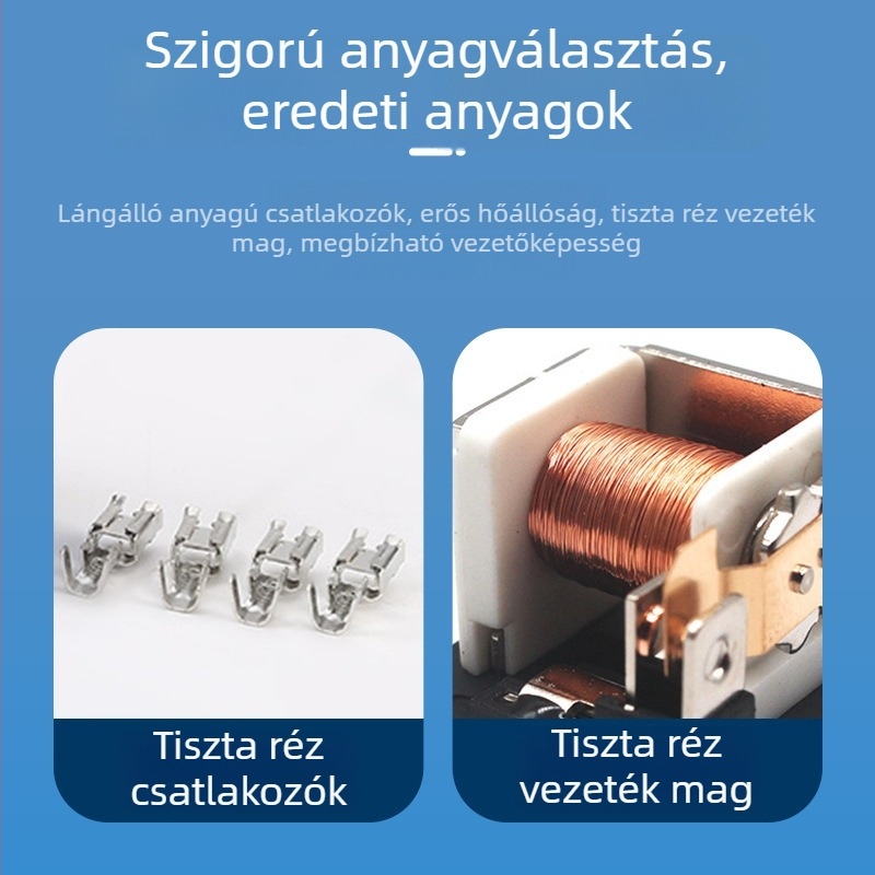 5 darabos vízálló autórelé készlet, 12V DC, 40/30A, csatlakozóval
