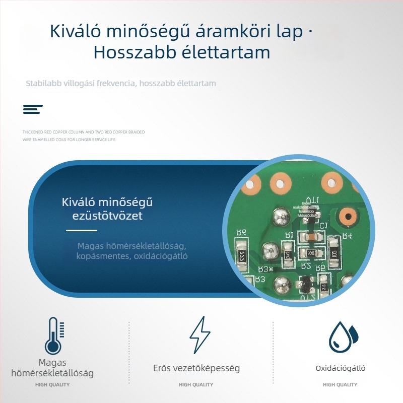 2-pontos LED villogó relé, 12V, 150W, vízálló és nedvességálló, rögzítő pánttal