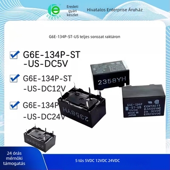 G6E-134P-US DC12V relé, 5-tűs; G6E-134P-ST, 5V/12V/24VDC; Eredeti