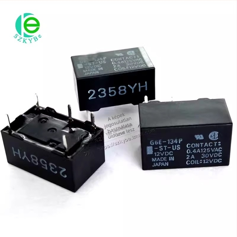 G6E-134P-US DC12V relé, 5-tűs; G6E-134P-ST, 5V/12V/24VDC; Eredeti