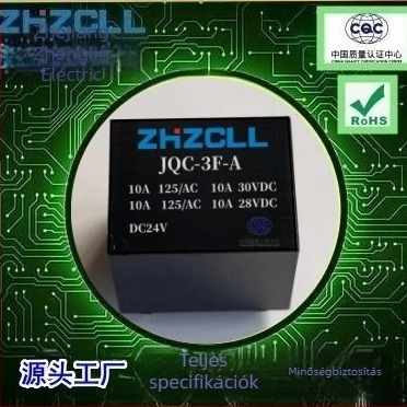 JQC-3F (T73) vezérlőpanel relé, 12V/24V átalakítás, 5 tűs