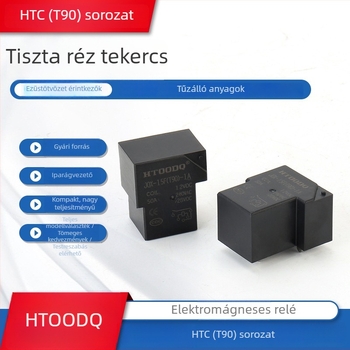 Személyre szabott Huituo T90 kompakt nagy teljesítményű elektromágneses relé, 30-70A, DC12V/DC24V