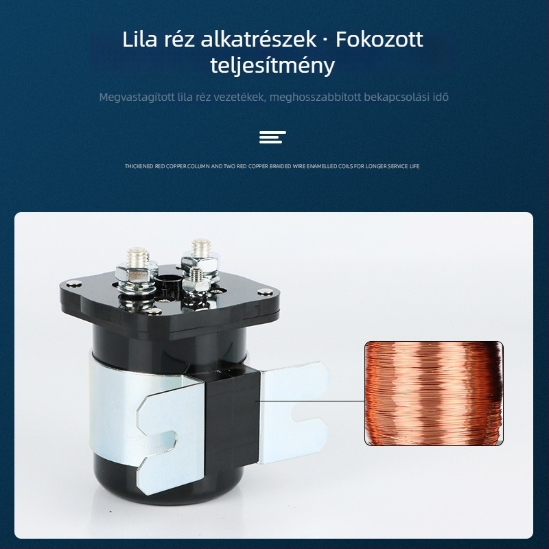 Gépjármű-relé 3050692, nagy teljesítményű, 12V/24V, 200A, motor indításához és lassításához