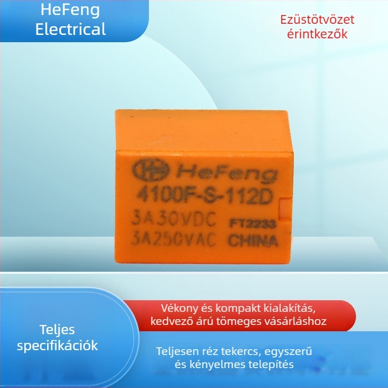 Narancssárga elektromágneses, kis méretű relé termosztáttal, 4100-vezérléssel, intelligens ajtózárhoz