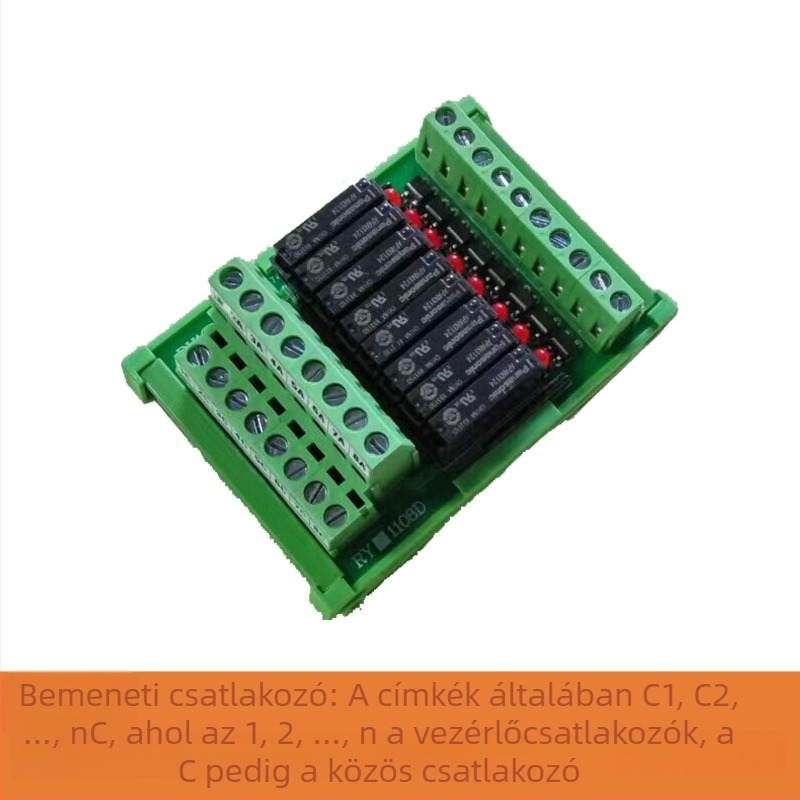 RY1108-D-D24 8-csatornás alacsony fogyasztású relé modul, 1 NO érintkező, SPST, napelemes alkalmazásokhoz