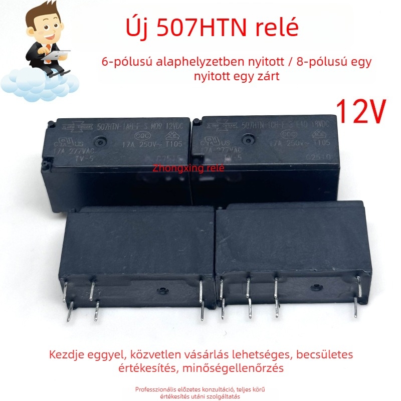 115F relé 507HTN-1AH 1CH-F-S 12VDC 6-Pin/8-Pin M09/M10