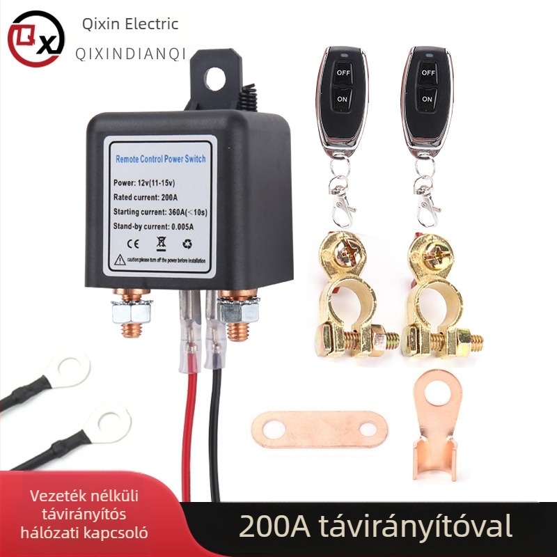 200A vezeték nélküli távirányítós akkumulátor-kikapcsoló járművekhez 12V/24V