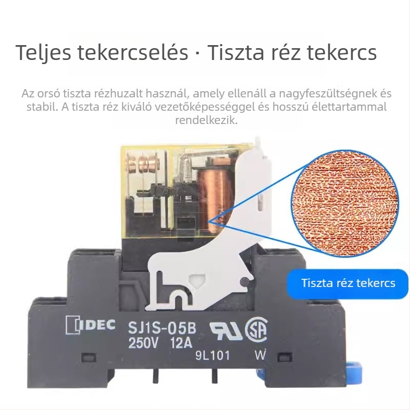 Izumi közbenső relé RJ2S-CL-D24 és RJ1S-CL-D24, AC 220V, 8-pinós és 5-pinós