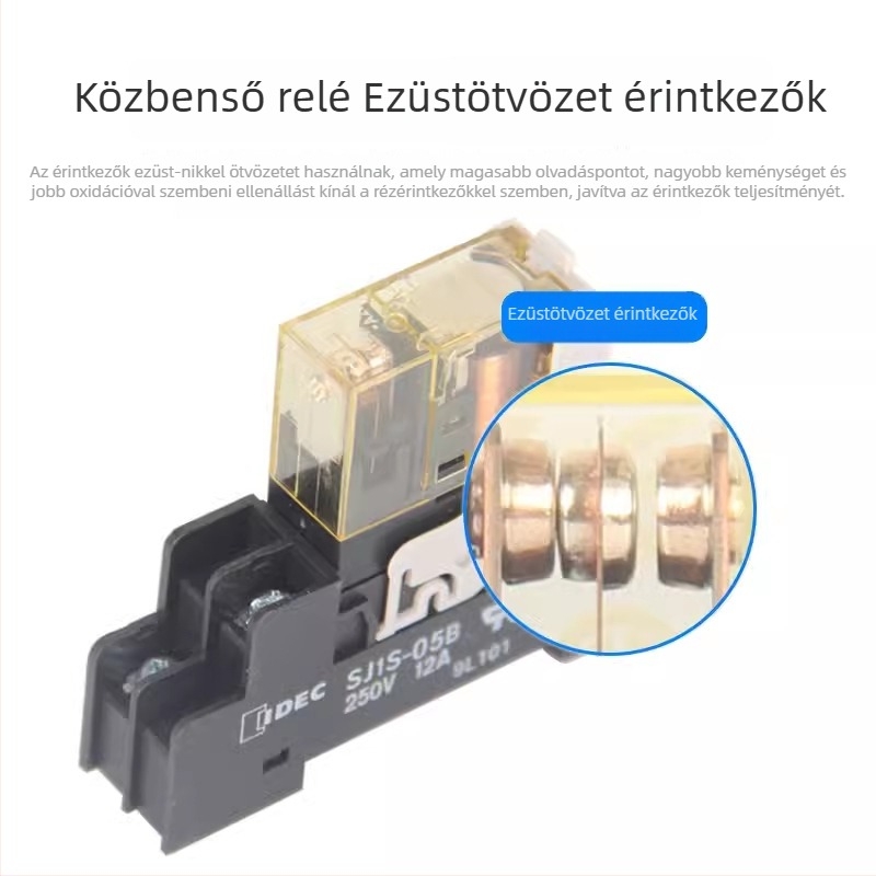 Izumi közbenső relé RJ2S-CL-D24 és RJ1S-CL-D24, AC 220V, 8-pinós és 5-pinós