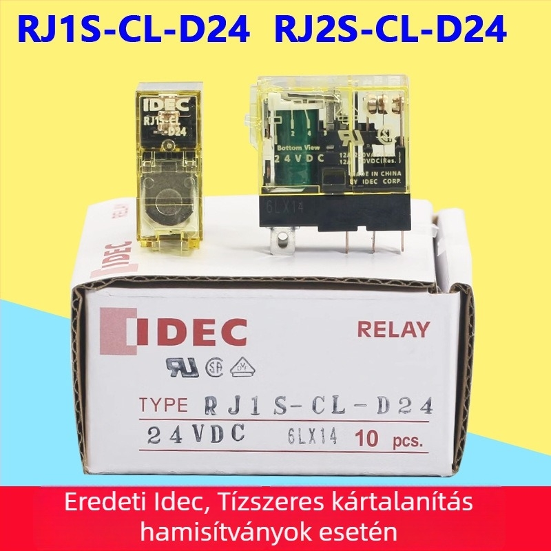 Izumi közbenső relé RJ2S-CL-D24 és RJ1S-CL-D24, AC 220V, 8-pinós és 5-pinós