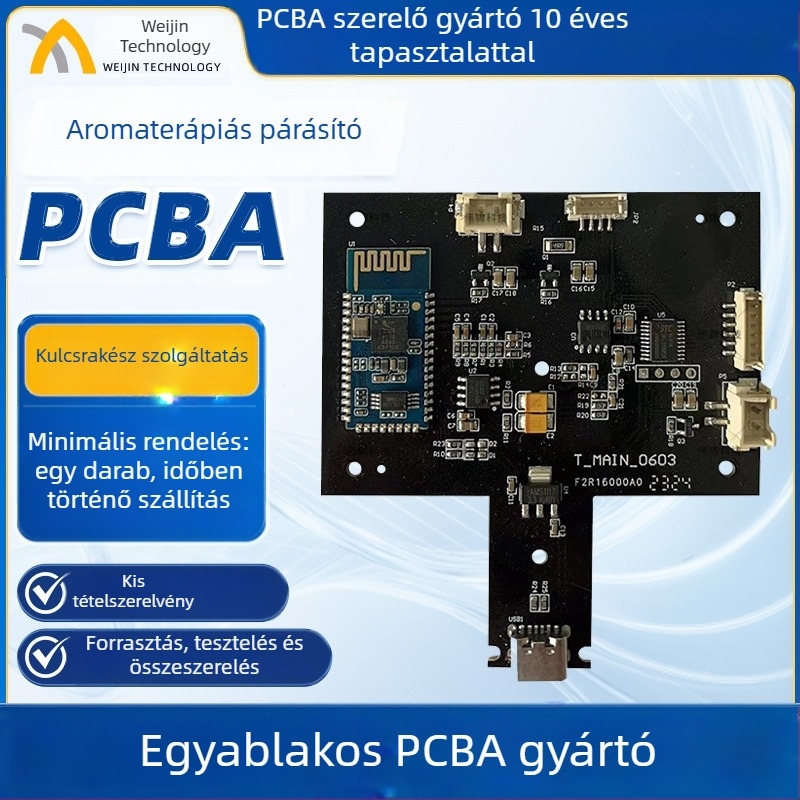 Aromaterápiás párásító PCBA turnkey megoldás – Anyagokkal együtt, diffúzor PCB, SMT összeszerelés, mikrokontroller PCB, OEM