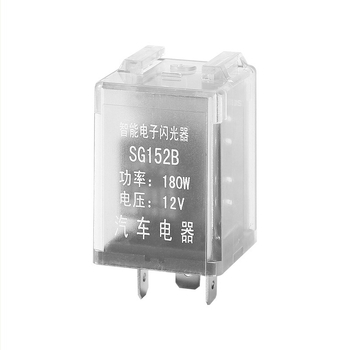 SG152B 12V/24V intelligens elektronikus villogó relé LED világításhoz, univerzális 3‑tűs autóvillogó relé