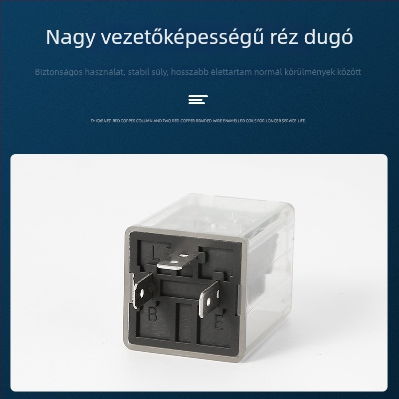 SG152B 12V/24V intelligens elektronikus villogó relé LED világításhoz, univerzális 3‑tűs autóvillogó relé