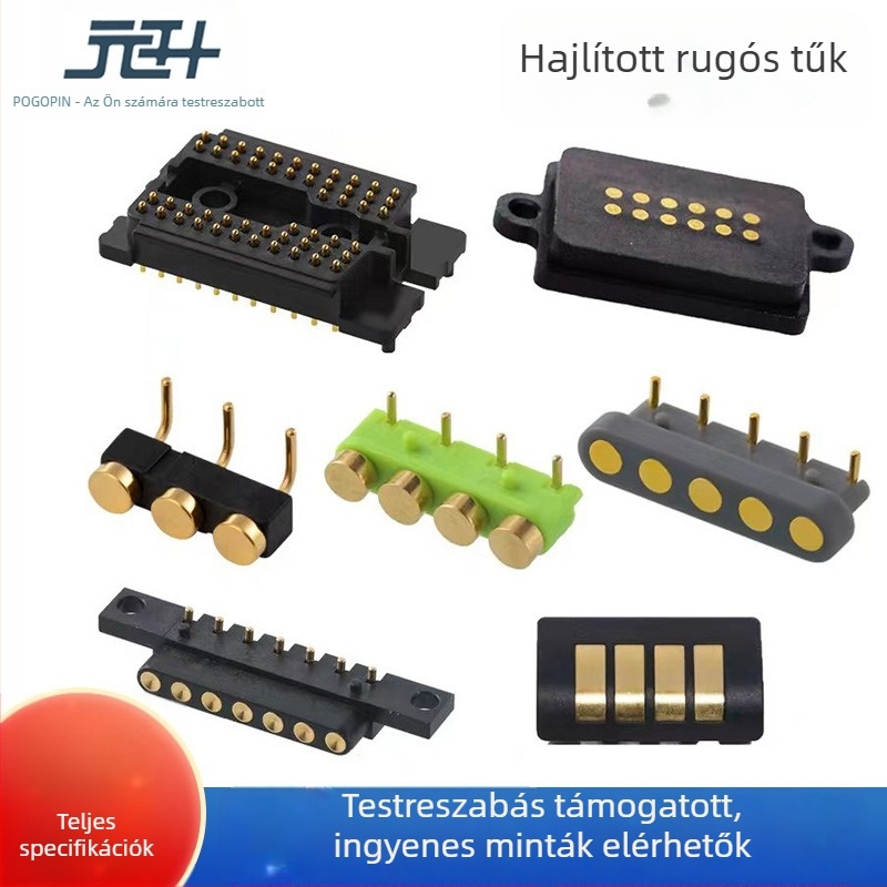 pogopin arannyal bevont hajlított érintkező töltési tesztekhez és vezető antennához – felső-pin pogo csatlakozó