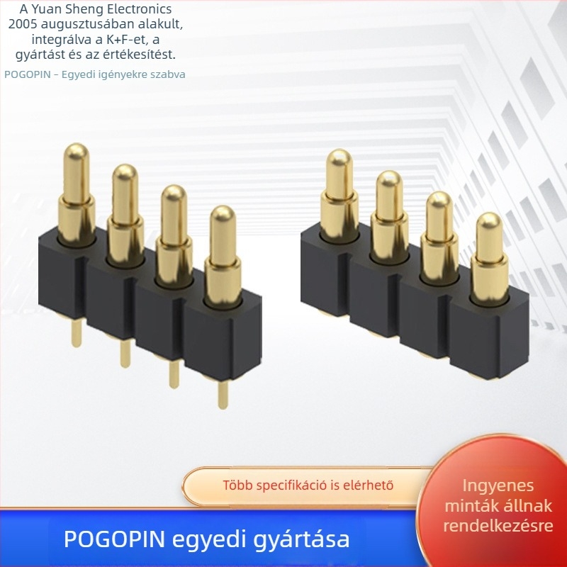 POGOPIN 12‑pontos pogo‑pin csatlakozó antenna számára, aranyozott szonda