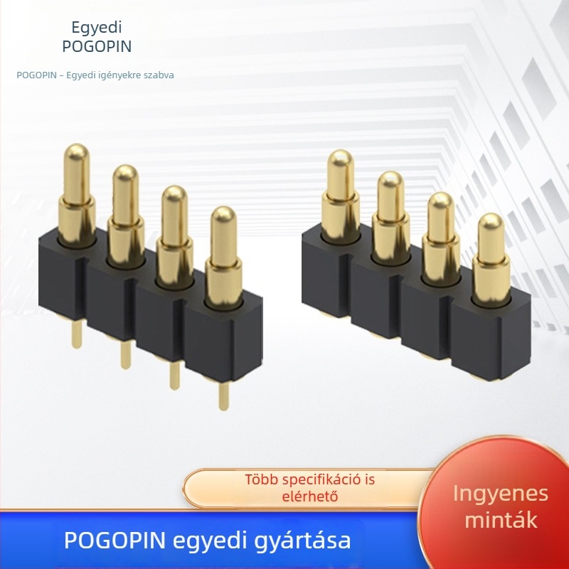 POGOPIN 12‑pontos pogo‑pin csatlakozó antenna számára, aranyozott szonda