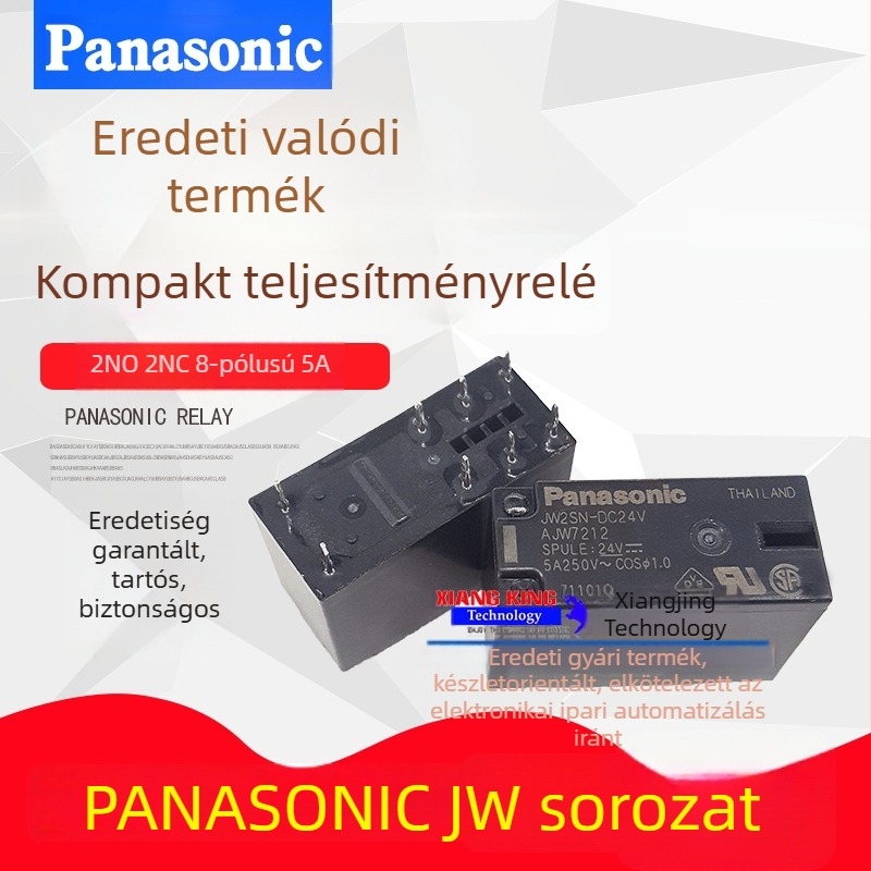 Panasonic JW2SN 24VDC / JW1FSN 12VDC mini erőrelé, 5/8 csatlakozó pin