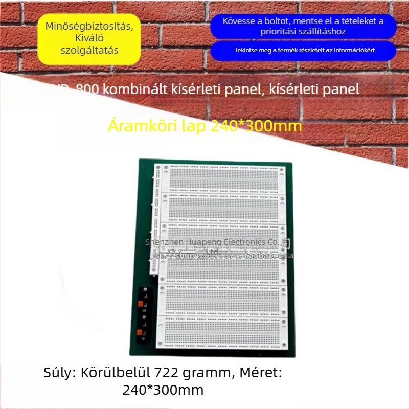 Syd-800 Kombinált kísérleti tábla, Áramkörös tábla, 240×300 mm, Nagy breadboard, Eredeti új
