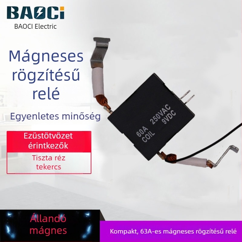 60A–80A mágneses zárórelé intelligens vezérlőkapcsolóhoz, nagy teljesítmény, nagy áramerősség, alacsony energiafogyasztás