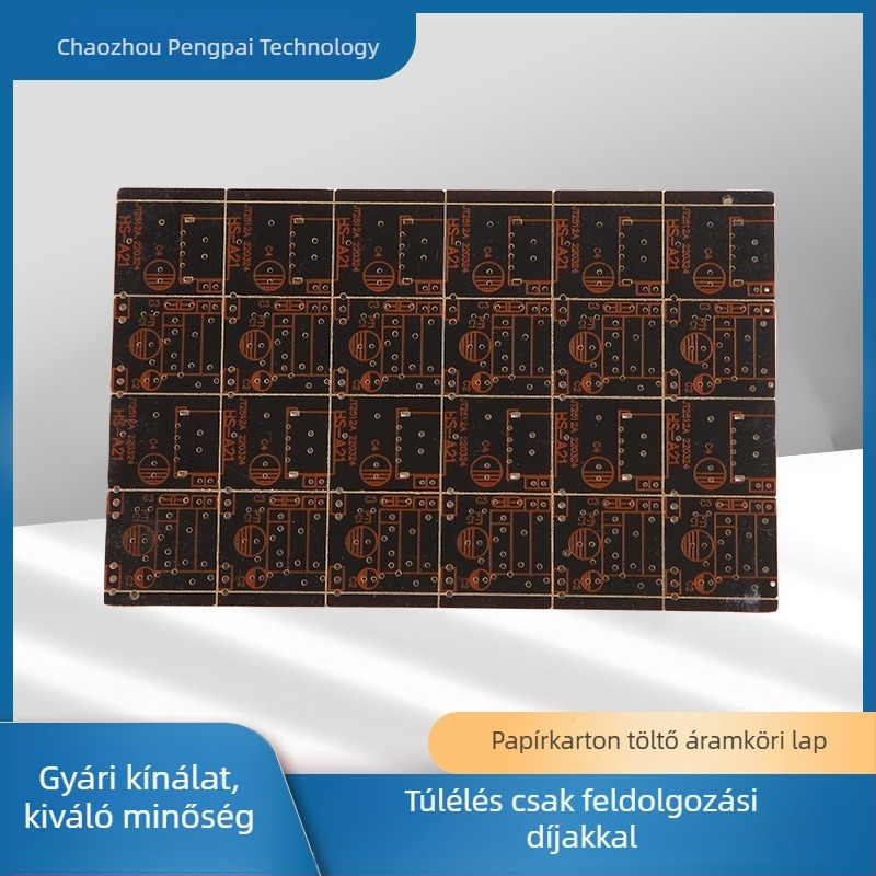 Töltő PCB-anyag – egyrétegű PCB forrasztási maszkkal, FR-4/Cem-1/Cem-3 lehetőségek, tervezési megoldás