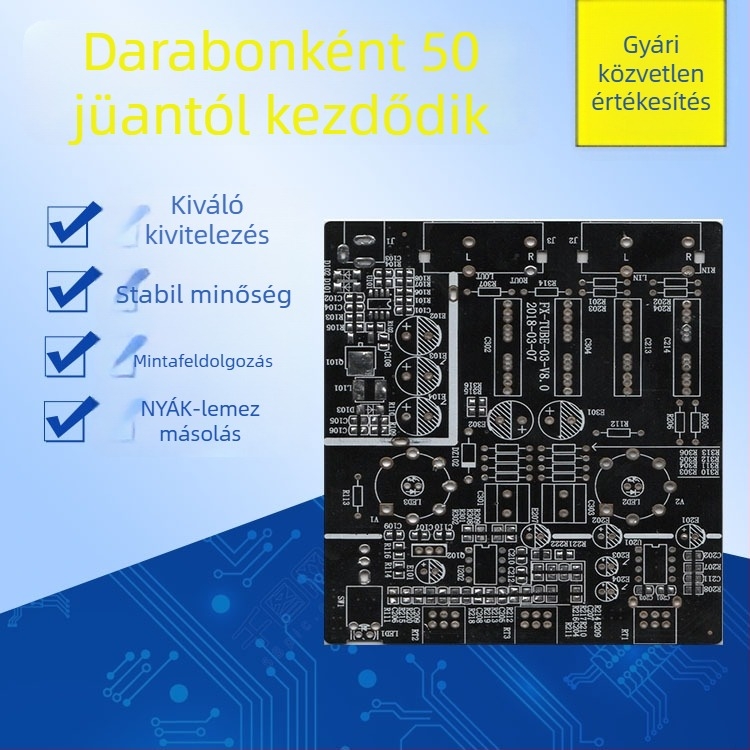 4 rétegű FR-4 PCB aranyozott bevonattal, teljesen tesztelt, minták elérhetők