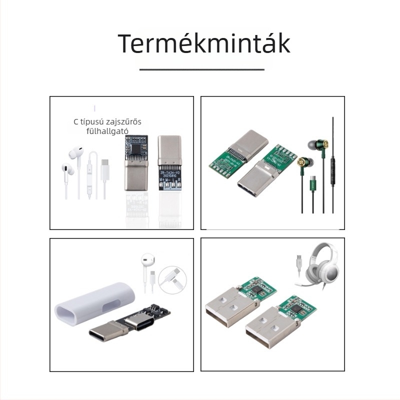 OEM Type-C audió panel vezetékes fülhallgatókhoz digitális dekódolással és zajcsökkentéssel