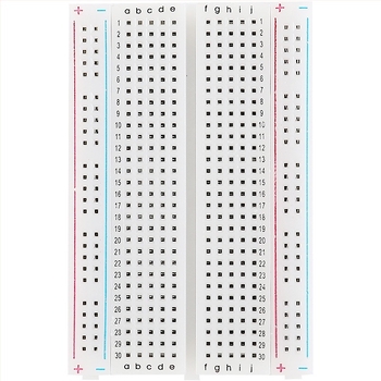 400 lyukas breadboard kísérletekhez, moduláris, forrasztás nélküli tesztkártya