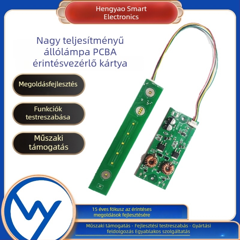 LED érintéses asztali lámpa PCB, nagy teljesítményű állólámpa PCBA érintéses csúszó dimmerrel