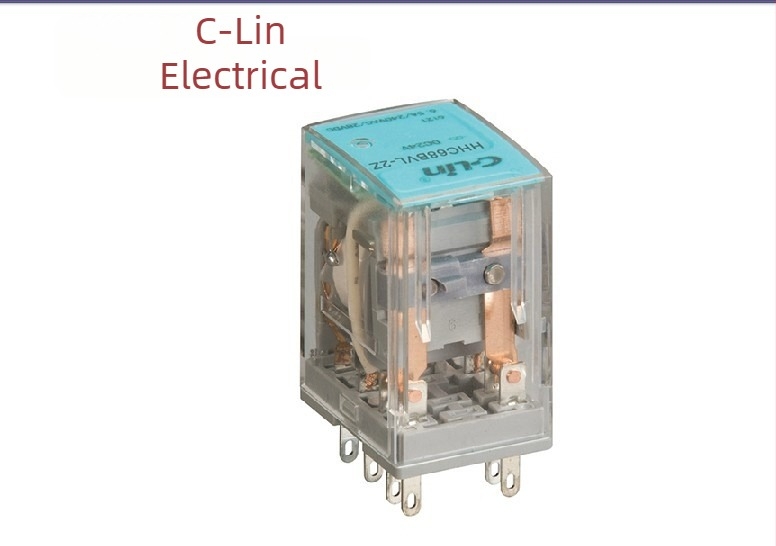 XinLing HHC68BVL-2Z (HH52P, MY2) elektromágneses relé, 6,5 A, 8 tűs, LED-es jelzővel