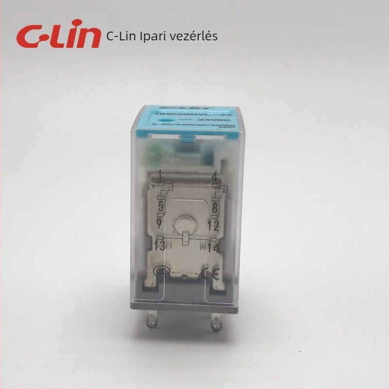 XinLing HHC68BVL-2Z (HH52P, MY2) elektromágneses relé, 6,5 A, 8 tűs, LED-es jelzővel